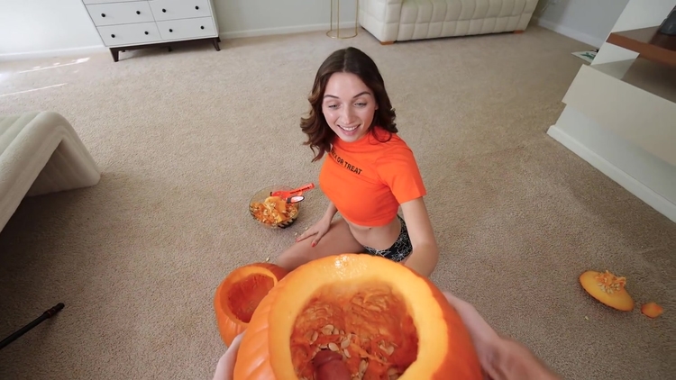 Sneaky Step Bro Puts His Dick In A Pumpkin & Tricks Me_main_thumbnail