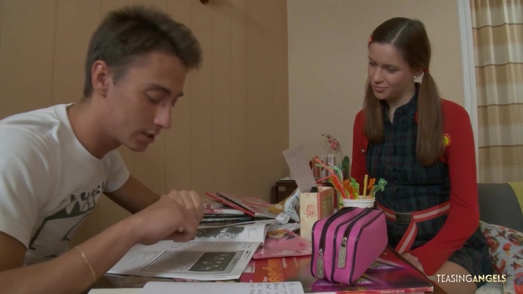 Helping Her Friend With An Exam Ended With The Brunette Getting Fucked And Swallowing Cum_main_thumbnail