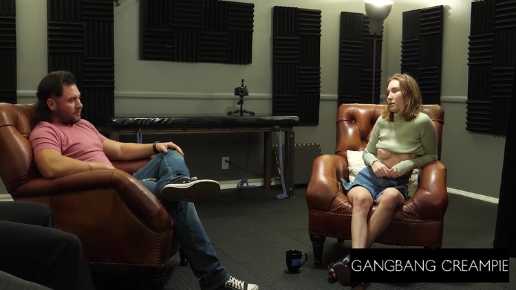 Blonde Babe Interviewed , Sucking Cocks And Anal Creampied_main_thumbnail