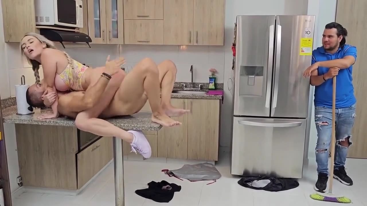 My Bosss Stepson Seduces Me And His Stepfather Surprises Us Fucking In The Kitchen Kourtney Love - Blonde_main_thumbnail