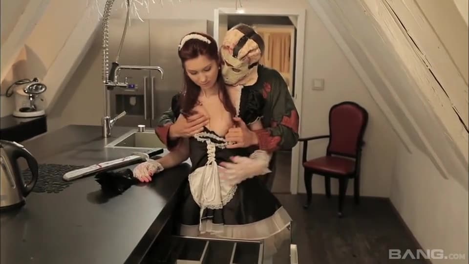 Maid In High Heels & Uniform Fucked By Masked Guy At_main_thumbnail